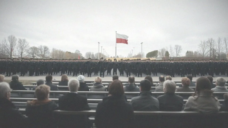 Jak goście obserwują uroczystość przysięgi wojskowej?