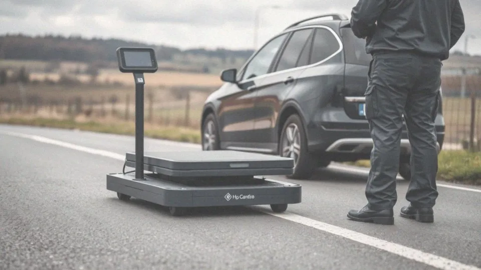 Jak policja sprawdza dopuszczalną masę całkowitą podczas kontroli drogowej?