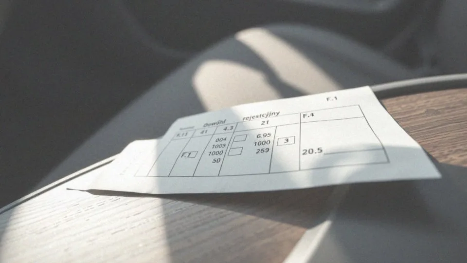 Jakie pola zawiera dowód rejestracyjny dotyczące dopuszczalnej masy całkowitej?