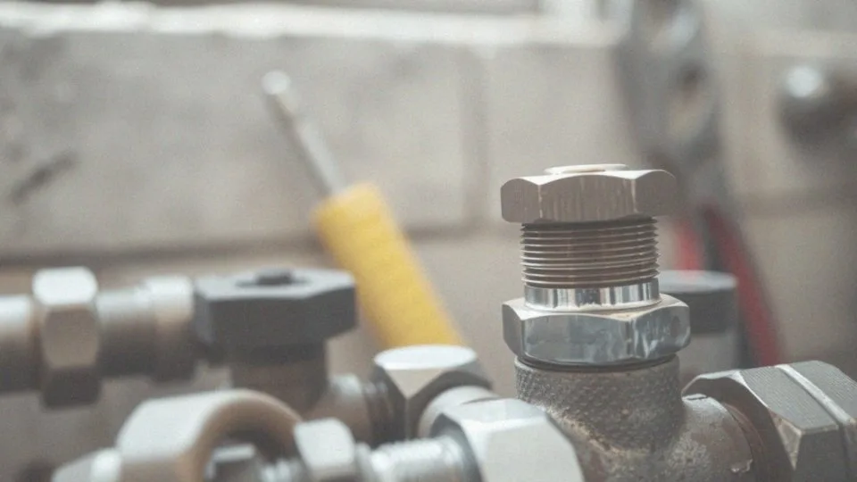 Jakie są szczegóły techniczne dotyczące przyłączenia nakrętno-nakrętnego zaworu grzybkowego?