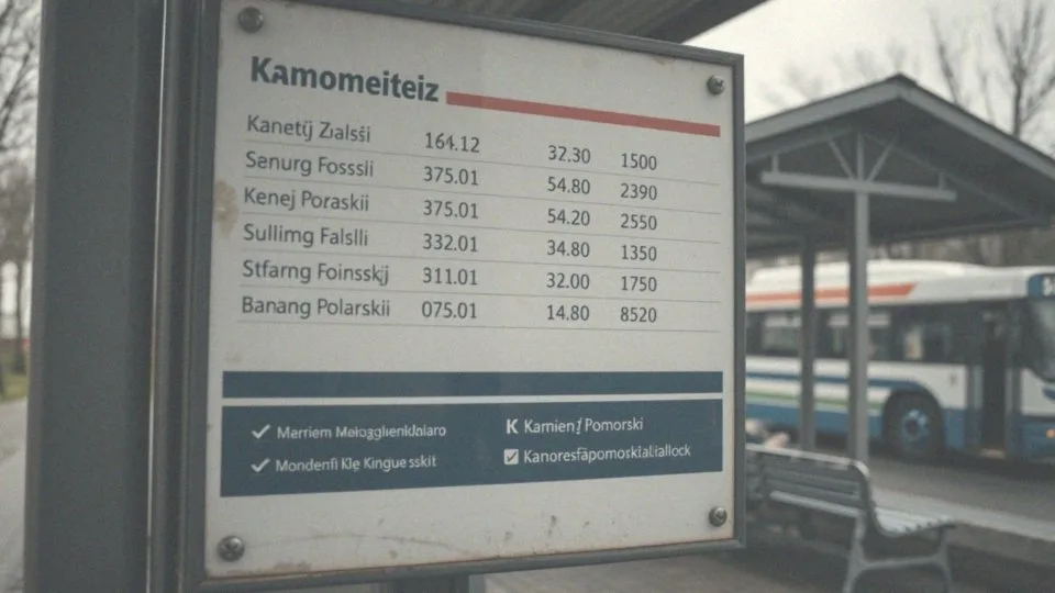 Gdzie znajdę rozkład jazdy do Kamienia Pomorskiego?