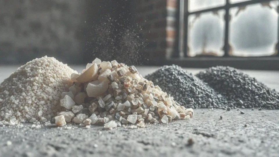 Jakie materiały są używane w procesie piaskowania?