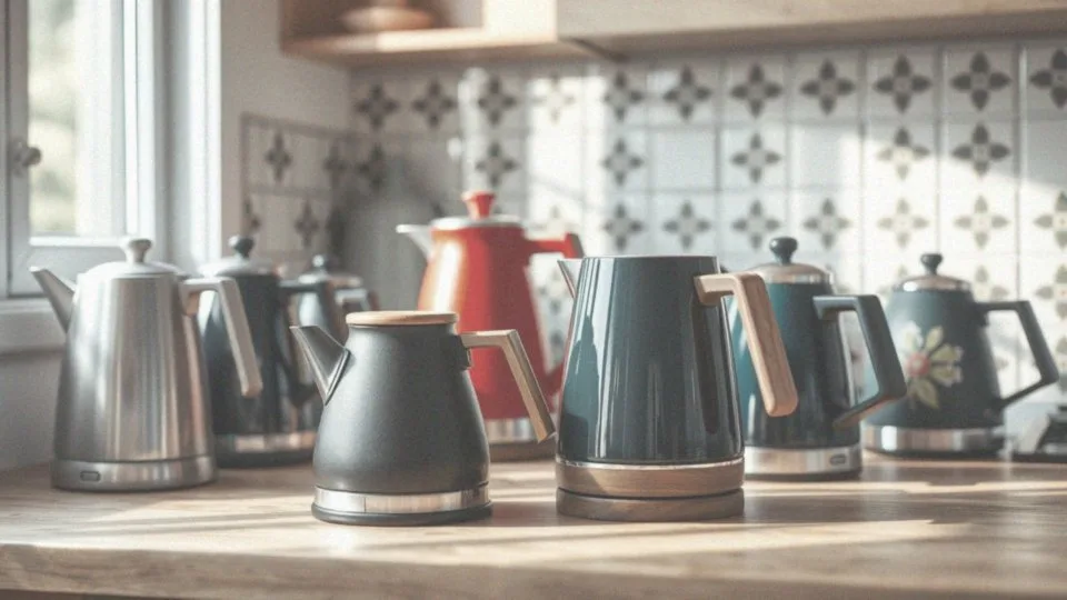 Jakie są dostępne kolory i wzory czajników na gaz?